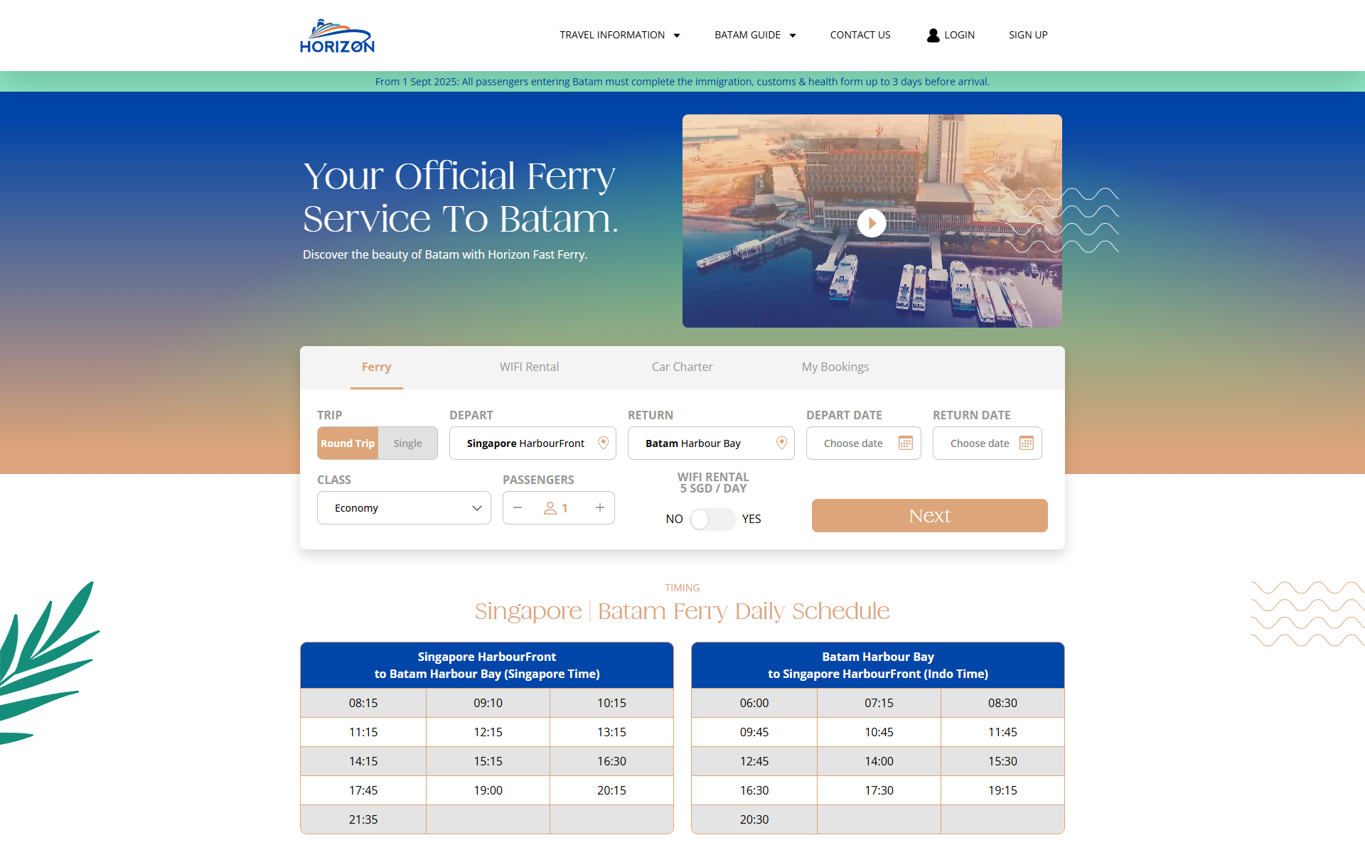 horizonfastferry.com.sg : Ferry booking Batam - Singapore