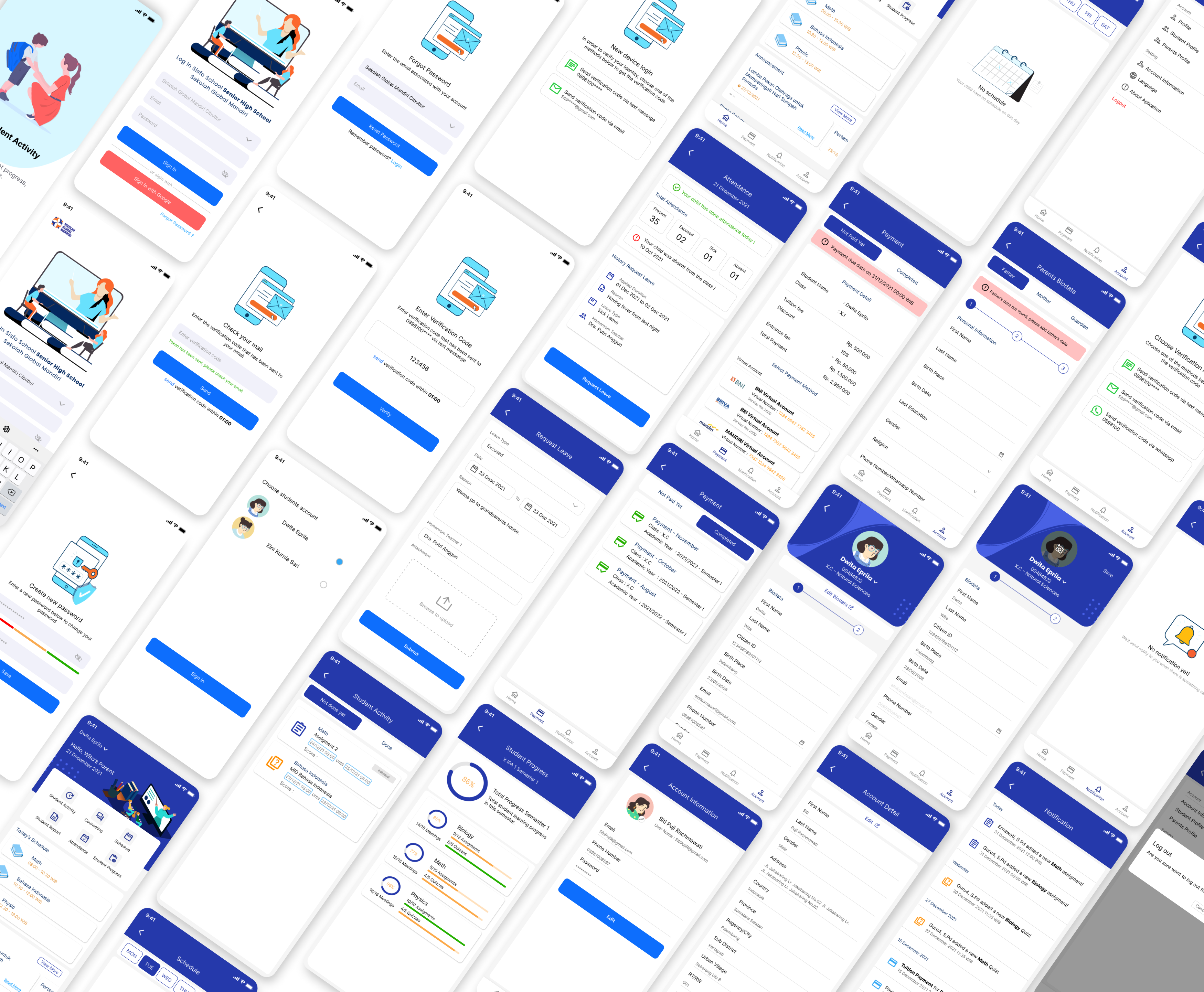 Learning Management System for managing school parent interactions